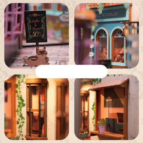 Tonecheer Składany Drewniany Model 3D LED - Book Nook Wyspa Miłości Tonecheer Składany Drewniany Model 3D LED - Book Nook Wyspa Miłości