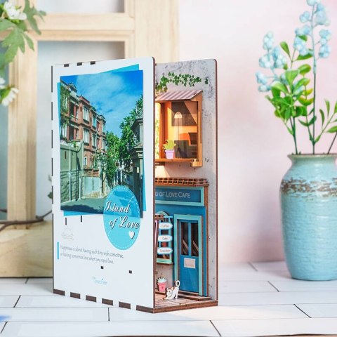 Tonecheer Składany Drewniany Model 3D LED - Book Nook Wyspa Miłości Tonecheer Składany Drewniany Model 3D LED - Book Nook Wyspa Miłości