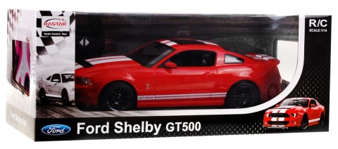 Ford Shelby Mustang GT500 czerwony RASTAR model 1:14 Zdalnie sterowane auto + pilot Ford Shelby Mustang GT500 czerwony RASTAR model 1:14 Zdalnie sterowane auto + pilot