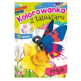 KOLOROWANKA Z TATUAŻAMI. MOTYLE