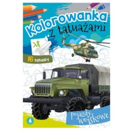 KOLOROWANKA Z TATUAŻAMI. POJAZDY WOJSKOWE