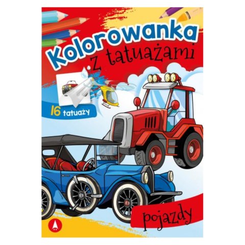 KOLOROWANKA Z TATUAŻAMI. POJAZDY