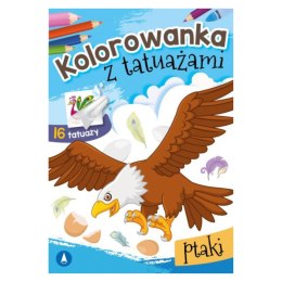 KOLOROWANKA Z TATUAŻAMI. PTAKI