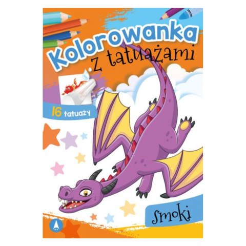 KOLOROWANKA Z TATUAŻAMI. SMOKI