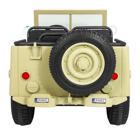 Autko Wojskowe Retro Strong dla 3 dzieci Matcha + Napęd 4x4 + Schowki + EVA + Wolny Start + MP3 LED Autko Wojskowe Retro Strong dla 3 dzieci Matcha + Napęd 4x4 + Schowki + EVA + Wolny Start + MP3 LED