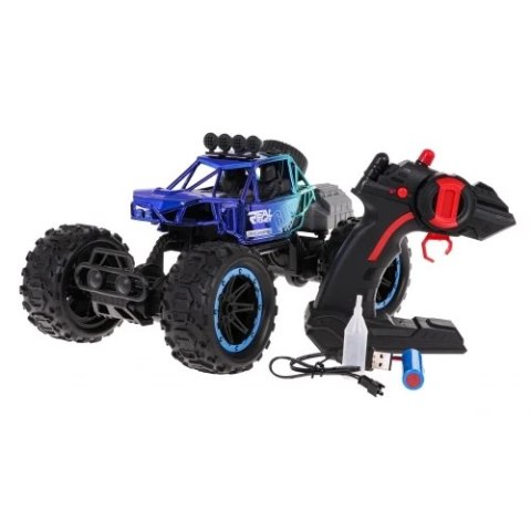 Crawler REAL ROCK z Funkcją Dymu R/C Niebieski Crawler REAL ROCK z Funkcją Dymu R/C Niebieski