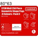 GEOMATRYCZNE ELEMENTY DO TABLICY 256 SZT MASTERKID