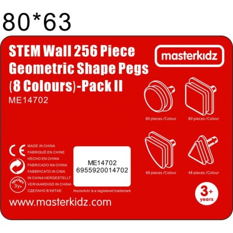 GEOMATRYCZNE ELEMENTY DO TABLICY 256 SZT MASTERKID GEOMATRYCZNE ELEMENTY DO TABLICY 256 SZT MASTERKID