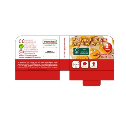 MASTERKIDZ Tablica do Nauki Emocji Drewniane Jajka jaki Humor? MASTERKIDZ Tablica do Nauki Emocji Drewniane Jajka jaki Humor?
