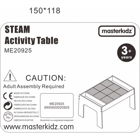 MASTERKIDZ Drewniany Stół Edukacyjny Stolik Top STEM WALL MASTERKIDZ Drewniany Stół Edukacyjny Stolik Top STEM WALL