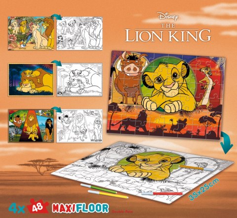 LISCIANI DISNEY PUZZLE MAXIFLOOR 4 X 48 KRÓL LEW LISCIANI DISNEY PUZZLE MAXIFLOOR 4 X 48 KRÓL LEW