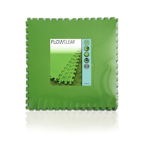 Piankowa Mata pod basen ogrodowy Zielony 9 szt. 78x78cm BESTWAY Piankowa Mata pod basen ogrodowy Zielony 9 szt. 78x78cm BESTWAY