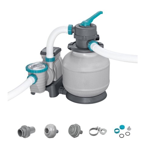 Piaskowa Pompa Filtrująca do basenów BESTWAY 8327 l/h + Złączki + Węże Piaskowa Pompa Filtrująca do basenów BESTWAY 8327 l/h + Złączki + Węże