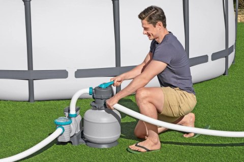 Piaskowa Pompa Filtrująca do basenów BESTWAY 8327 l/h + Złączki + Węże Piaskowa Pompa Filtrująca do basenów BESTWAY 8327 l/h + Złączki + Węże