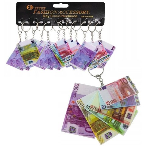 BRELOK EURO Banknoty Do Kluczy 1szt BRELOK EURO Banknoty Do Kluczy 1szt