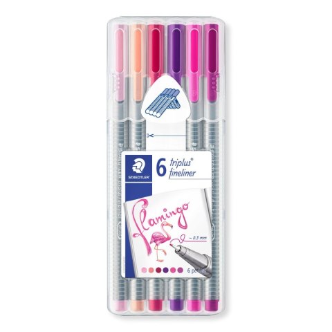 Cienkopis triplus 0.3 mm kolory flamingo 6 szt. w etui Staedtler Cienkopis triplus 0.3 mm kolory flamingo 6 szt. w etui Staedtler