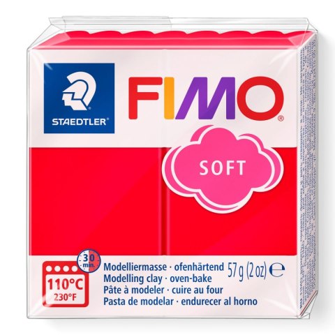 Kostka FIMO soft 57g czerwony masa termoutwardzalna Staedtler Kostka FIMO soft 57g czerwony masa termoutwardzalna Staedtler