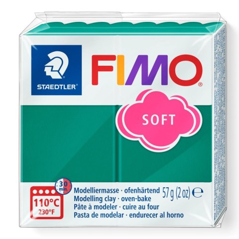 Kostka FIMO soft 57g szmaragdowy masa termoutwardzalna Staedtler Kostka FIMO soft 57g szmaragdowy masa termoutwardzalna Staedtler