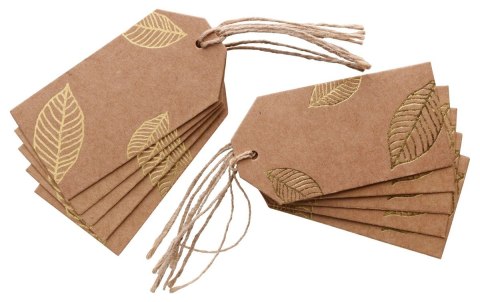 Zawieszki do prezentów Forest prostokąt 10 szt ze sznurkiem