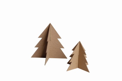 Zestaw kształtów tekturowych 3D CHRISTMAS TREE 2 szt 18 13 cm