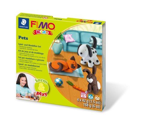 Zestaw FIMO Kids Form&Play Zwierzaki 4 x 42g + akcesoria Staedtler Zestaw FIMO Kids Form&Play Zwierzaki 4 x 42g + akcesoria Staedtler