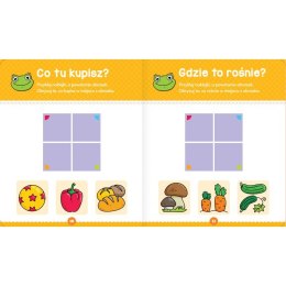 Zabawy malucha z żabką. Aktywizująca książeczka z naklejkami puzzlami