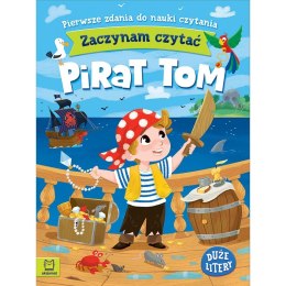 Zaczynam czytać. Duże litery. Pierwsze zdania do nauki czytania. Pirat Tom