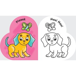 Zwierzątka. Pierwsza kolorowanka z kotkiem