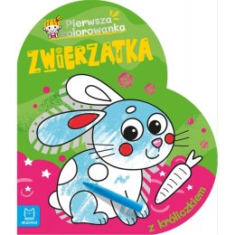 Zwierzątka. Pierwsza kolorowanka z króliczkiem