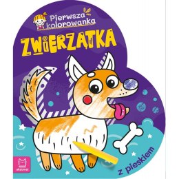 Zwierzątka. Pierwsza kolorowanka z pieskiem