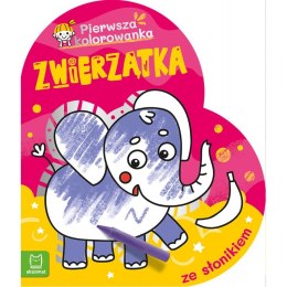 Zwierzątka. Pierwsza kolorowanka ze słonikiem