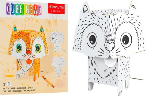 Kolorowanka CubeHead 3D, "Kot", Normal, Monumi Kolorowanka CubeHead 3D, "Kot", Normal, Monumi