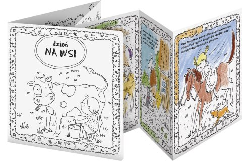 Książeczka - kolorowanka "Dzień na wsi", Monumi
