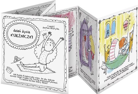 Książeczka - kolorowanka "Dzień z życia księżniczki", Monumi Książeczka - kolorowanka "Dzień z życia księżniczki", Monumi