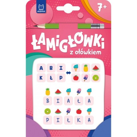 Łamigłówki z ołówkiem 7+. Książeczka różowa Łamigłówki z ołówkiem 7+. Książeczka różowa