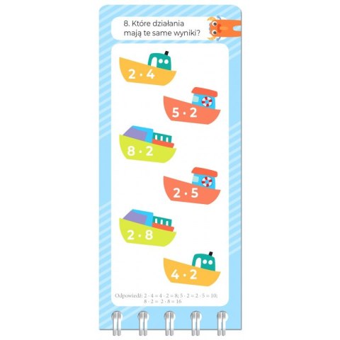 Magiczny quiz. Tabliczka mnożenia do 100. Na spirali