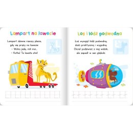 Maluszek pisze literki. Posłuchaj wierszyków i przyklej naklejki