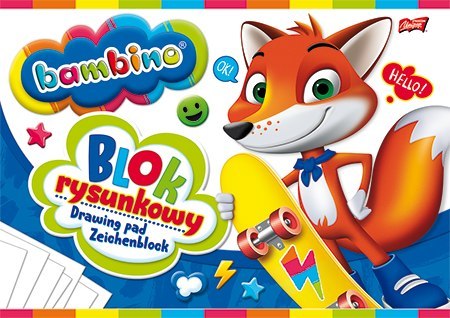 Blok rysunkowy A4 20 kartek okładka kredowana 80 g/m2 ZWIERZAKI UCZNIAKI Blok rysunkowy A4 20 kartek okładka kredowana 80 g/m2 ZWIERZAKI UCZNIAKI