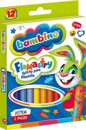 Flamastry 12 kolorów ZWIERZAKI UCZNIAKI