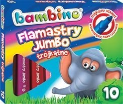 Flamastry trójkątne Jumbo 10 kolorów ZWIERZAKI UCZNIAKI Flamastry trójkątne Jumbo 10 kolorów ZWIERZAKI UCZNIAKI