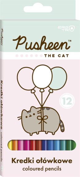 Kredki ołówkowe trójkątne 12 kolorów PUSHEEN