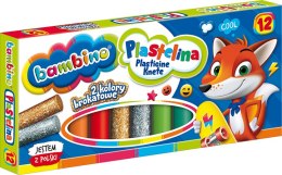 Plastelina 12 kolorów 15 g ZWIERZAKI UCZNIAKI