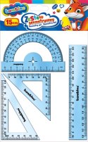 Zestaw geometryczny 4 elementy 15 cm ZWIERZAKI UCZNIAKI