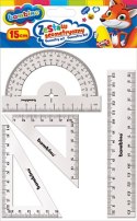 Zestaw geometryczny 4 elementy 15 cm ZWIERZAKI UCZNIAKI