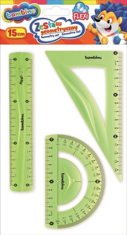 Zestaw geometryczny flexi 3 elementy 15 cm ZWIERZAKI UCZNIAKI