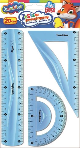Zestaw geometryczny flexi 3 elementy 20 cm ZWIERZAKI UCZNIAKI