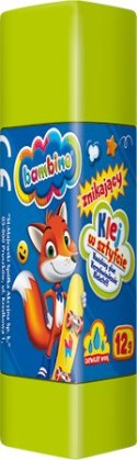 Klej znikający w sztyfcie display 12 sztuk 12 g ZWIERZAKI UCZNIAKI
