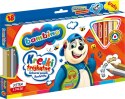 Kredki BAMBINO w oprawie drewnianej 18 kolorów + temperówka UCZNIAKI