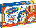 Kredki BAMBINO w oprawie drewnianej 18 kolorów + temperówka UCZNIAKI