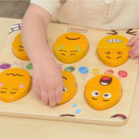 MASTERKIDZ Tablica do Nauki Emocji Drewniane Jajka jaki Humor? MASTERKIDZ Tablica do Nauki Emocji Drewniane Jajka jaki Humor?
